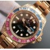 Rolex GMT Master 2 Iced Lugs Sapphire Diamond Ruby Bezel 126755SARU