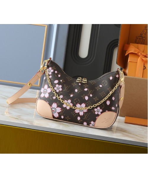 X TM Monogram Canvas Boulogne PM With Cherry Blossom