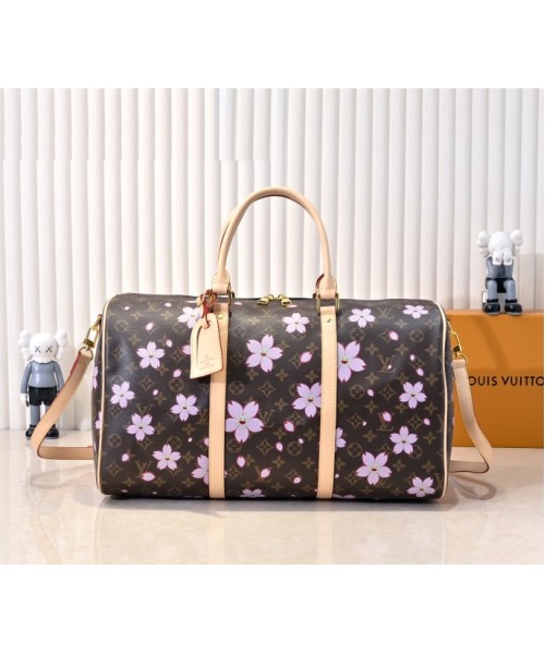 X TM Monogram Canvas Keepall 45 With Cherry Blossom