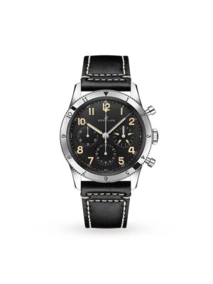 Breitling Aviator 8 Men Black Leather Watch AB0920131B1X1