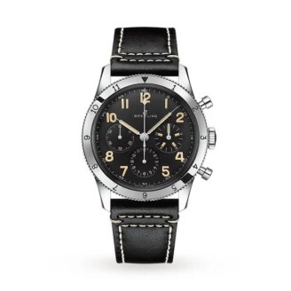 Breitling Aviator 8 Men Black Leather Watch AB0920131B1X1
