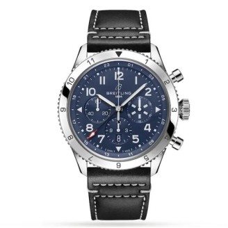 Breitling Breitling Aviator 8 Men Automatic Blue Leather Watch AB04451A1C1X1