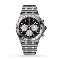 Breitling Chronomat Men Automatic Black Stainless Steel Watch AB0134101B1A1
