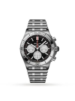 Breitling Chronomat Men Automatic Black Stainless Steel Watch AB0134101B1A1