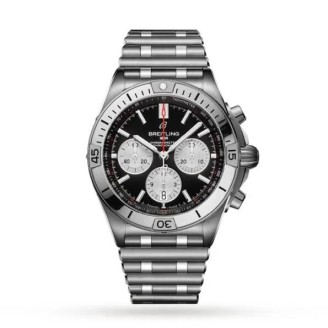 Breitling Chronomat Men Automatic Black Stainless Steel Watch AB0134101B1A1