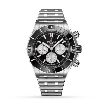 Breitling Chronomat Men Automatic Black Stainless Steel Watch AB0136251B1A1