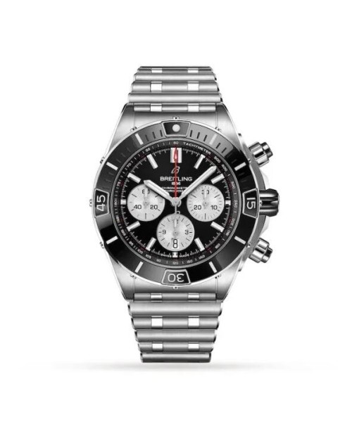 Breitling Chronomat Men Automatic Black Stainless Steel Watch AB0136251B1A1