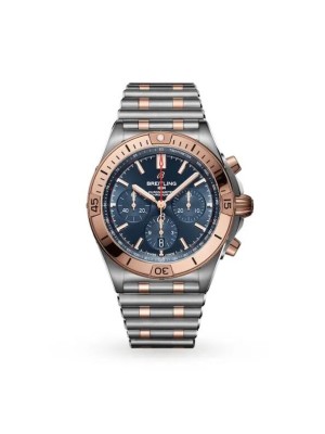 Breitling Chronomat Men Automatic Blue Bicoloured Watch UB0134101C1U1