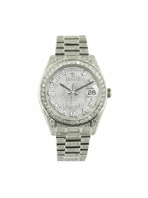 Rolex Datejust Baguette II White Gold Iced Out Diamond Dial 116300