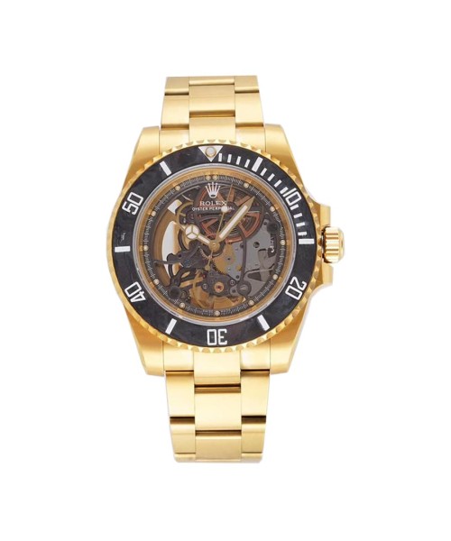 Replica Rolex Oyster Skeleton Gold 114200