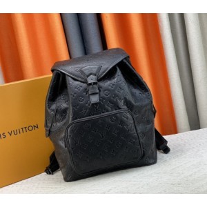 Louis Vuitton Taurillon Leather Montsouris Backpack In Black
