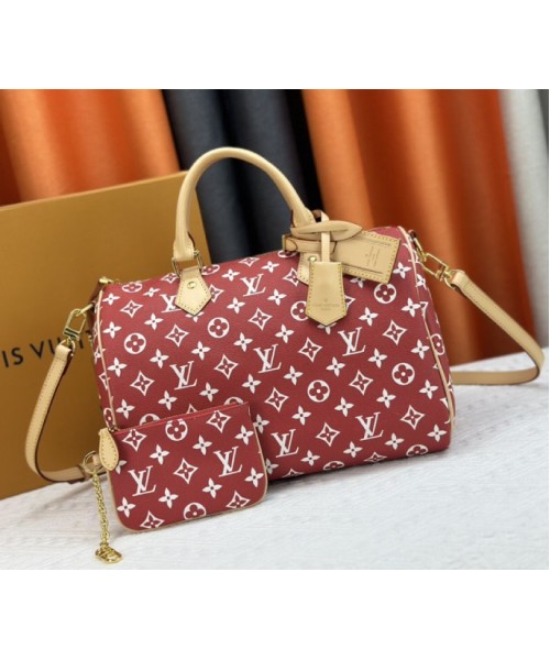 Louis Vuitton Speedy P9 Bandouliere 30 Bag In Red
