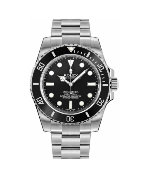 Rolex Submariner No Date Diver Watch Black Dial 40mm 