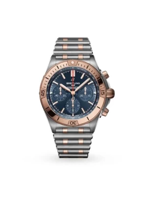 Breitling Chronomat Men Automatic Blue Bicoloured Watch UB0134101C1U1
