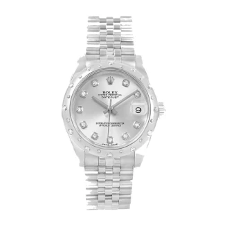 Rolex Datejust 178344 Steel & White Gold Automatic Mother Pearl Diamond Dial Jubilee