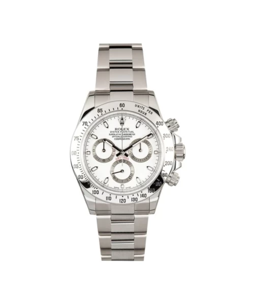 Replica ROLEX Daytona 116520 Serial V Chronograph White Dial Mens Watch