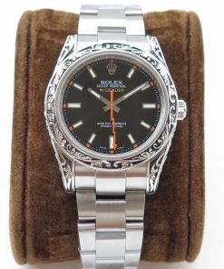 MILGAUSS 40 HAND ENGRAVED CASE BLACK DIAL