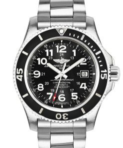 Breitling Superocean II 44 Black Dial Steel Men's Watch A17392D7 B1A1