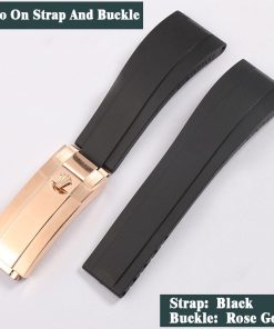 RUBBER STRAP FOR YACHT MASTER ROSE GOLD